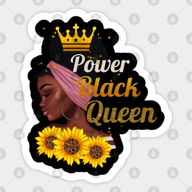 Black Queen, Black Woman, Black Girl Magic Sticker by UrbanLifeApparel